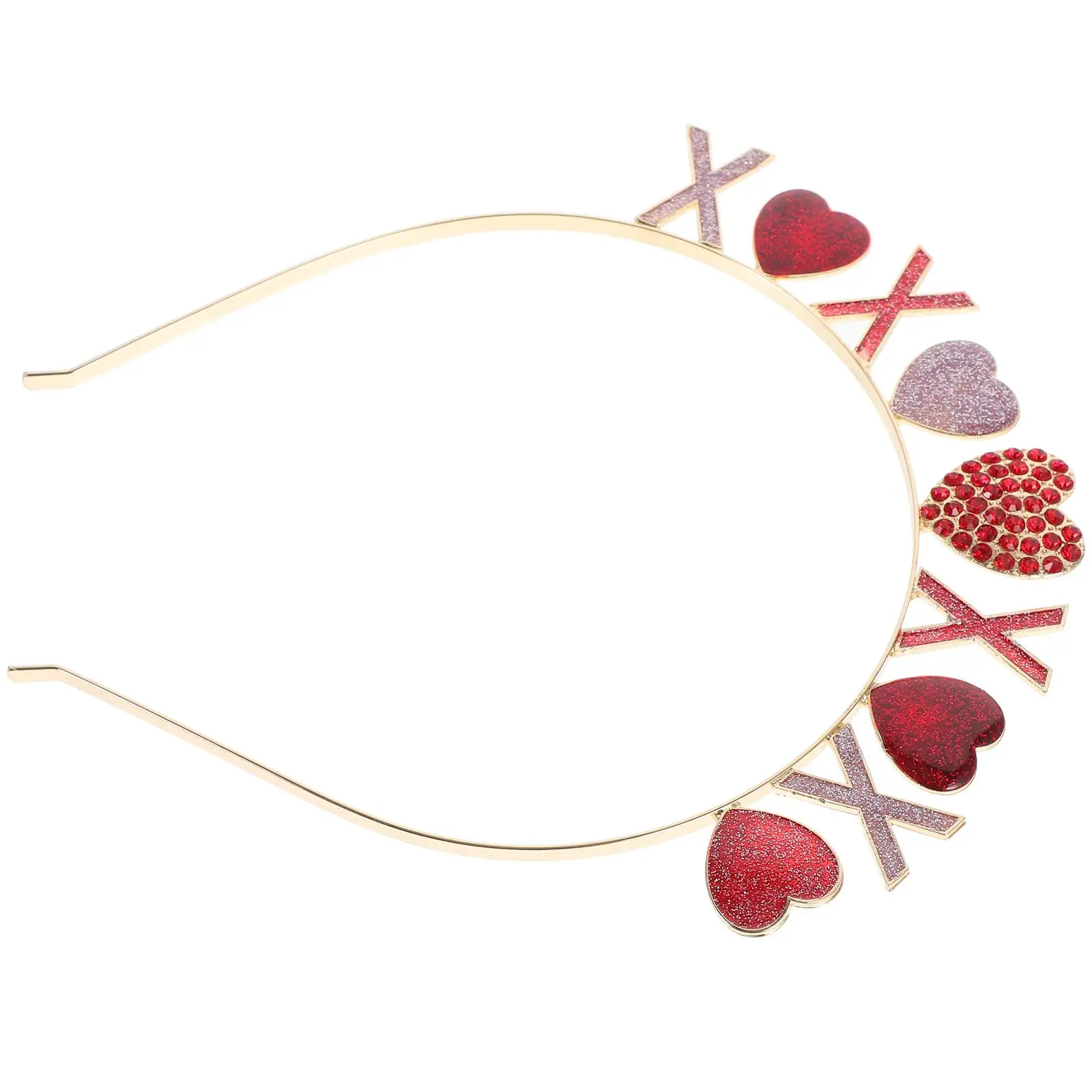 

Love Crystal Headband for Teen Girls Heart Rhinestone Valentines Bopper Boppers