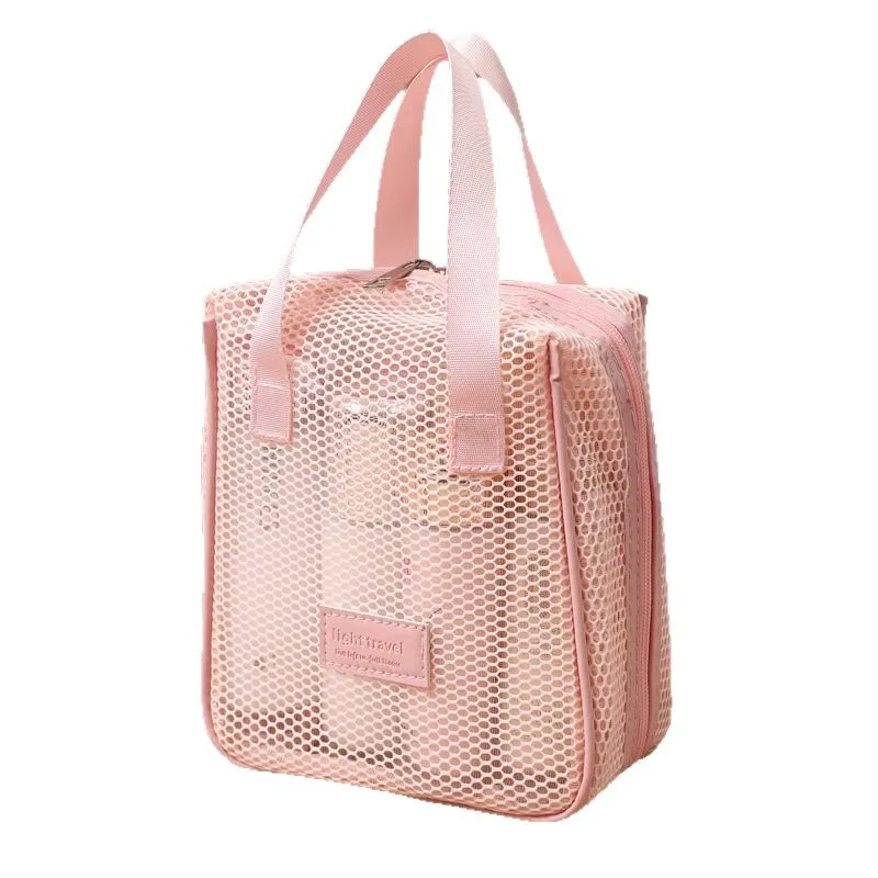 Multi-Functional Mesh Makeup Bag Pouch Large Capacity Portable Storage Case Travel Toiletry Bags Cosmetic Bag