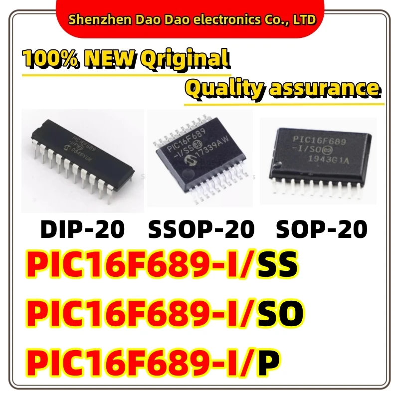 

PIC16F689-I/SS PIC16F689-I SO PIC16F689-I P DIP-20 SSOP-20 SOP-20 Microcontroller chip ic new original