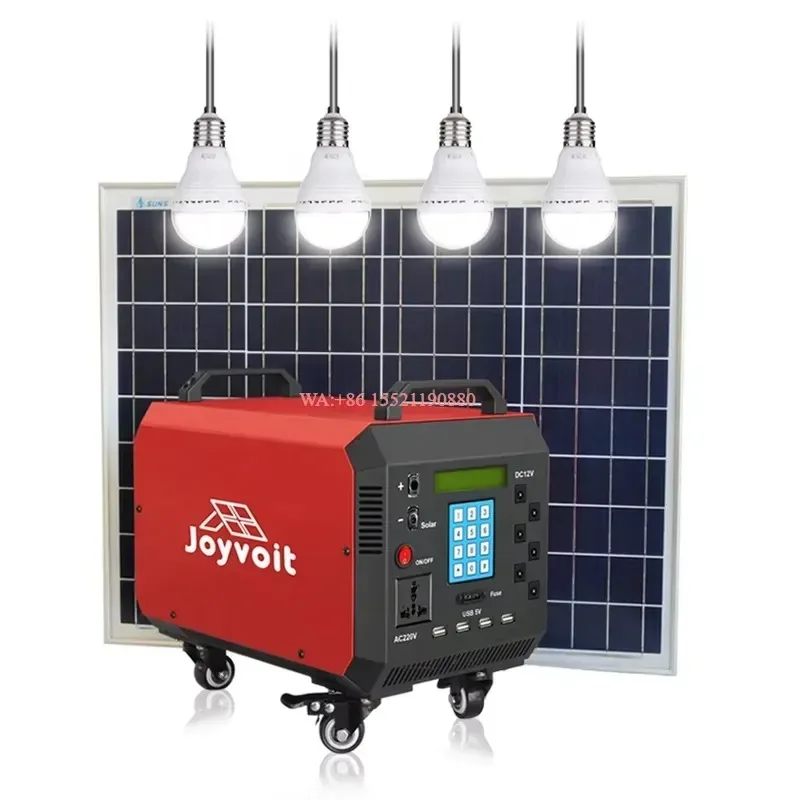 WMWMNU for Renewable Energy Systems Offgrid Solar Kit Portable Plus 24 Inch DC TV Solar Power Lighting System Kits with Bulb