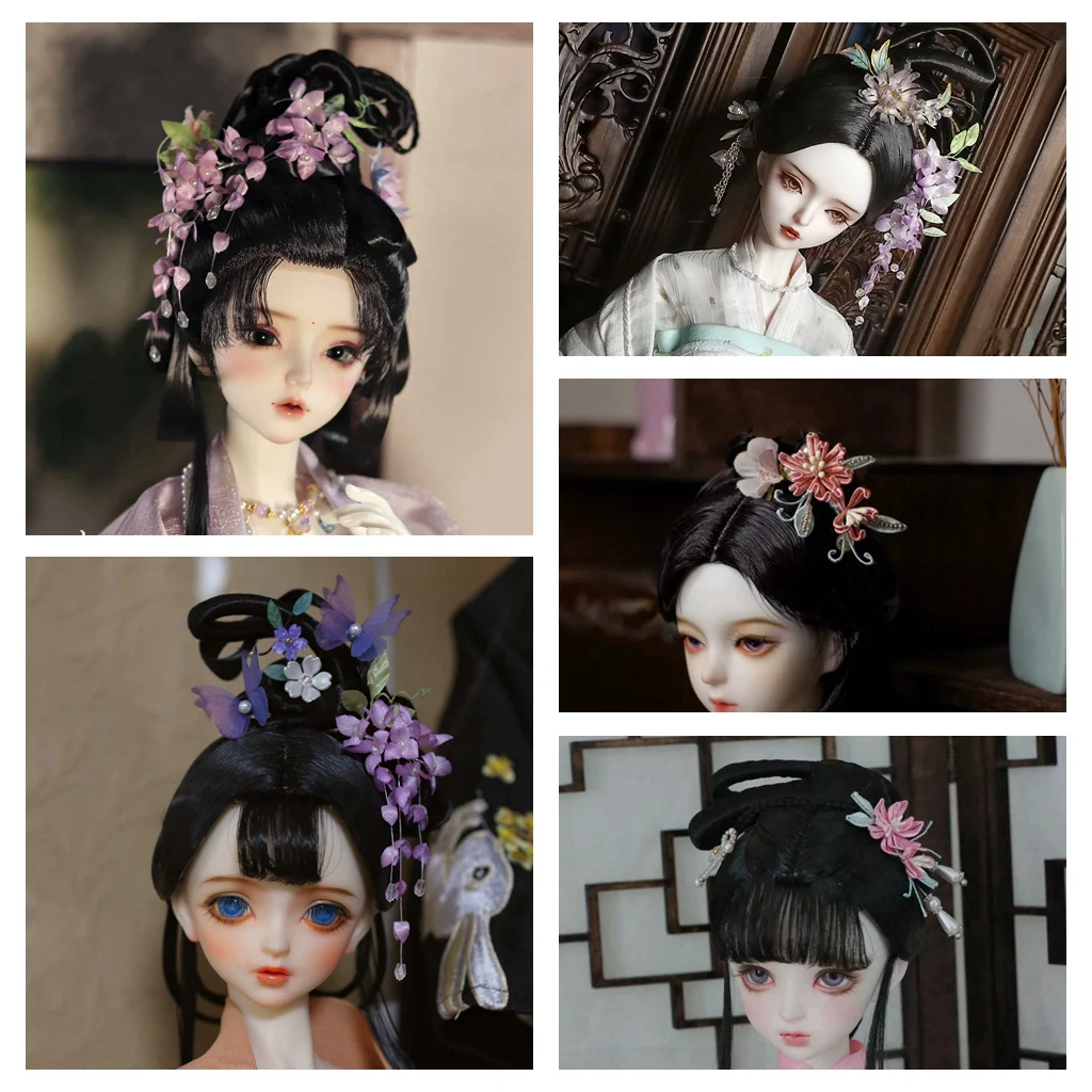 

OB27 Figure 1/6 1/4 1/3 BJD Hairpin Headwear Ancient Costume Hanfu Doll Hair Accessories For BJD/SD YOSD MSD SD13 Girl C2036