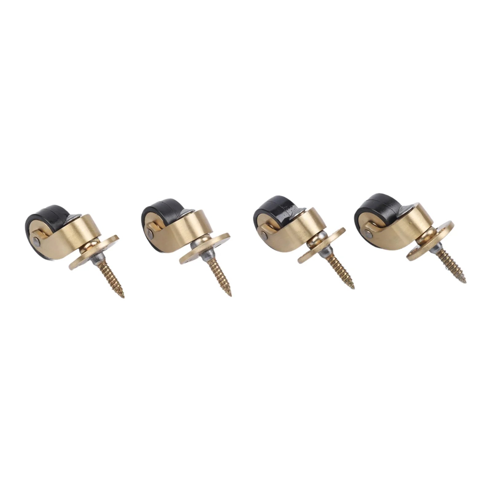 Heavy Duty Brass Casters 4pcs with 360 Degree Rotation and Silent Bearings for Furniture Providing Smooth and Quiet Movement