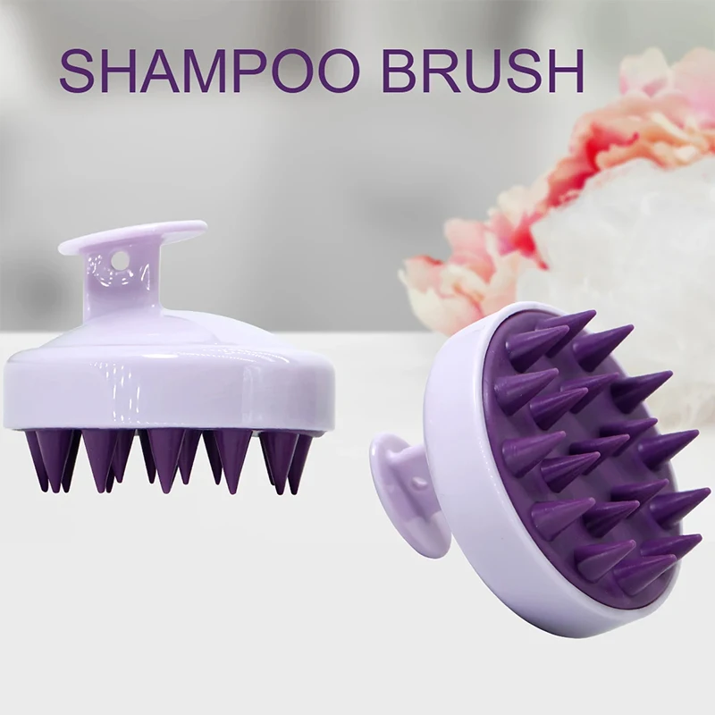 Home Cleaning Silicone Shampoo Brush Head Scalp Massage Comb Hair Washing Combs Body Massage Bath Brush Salon Hairdressing Tools