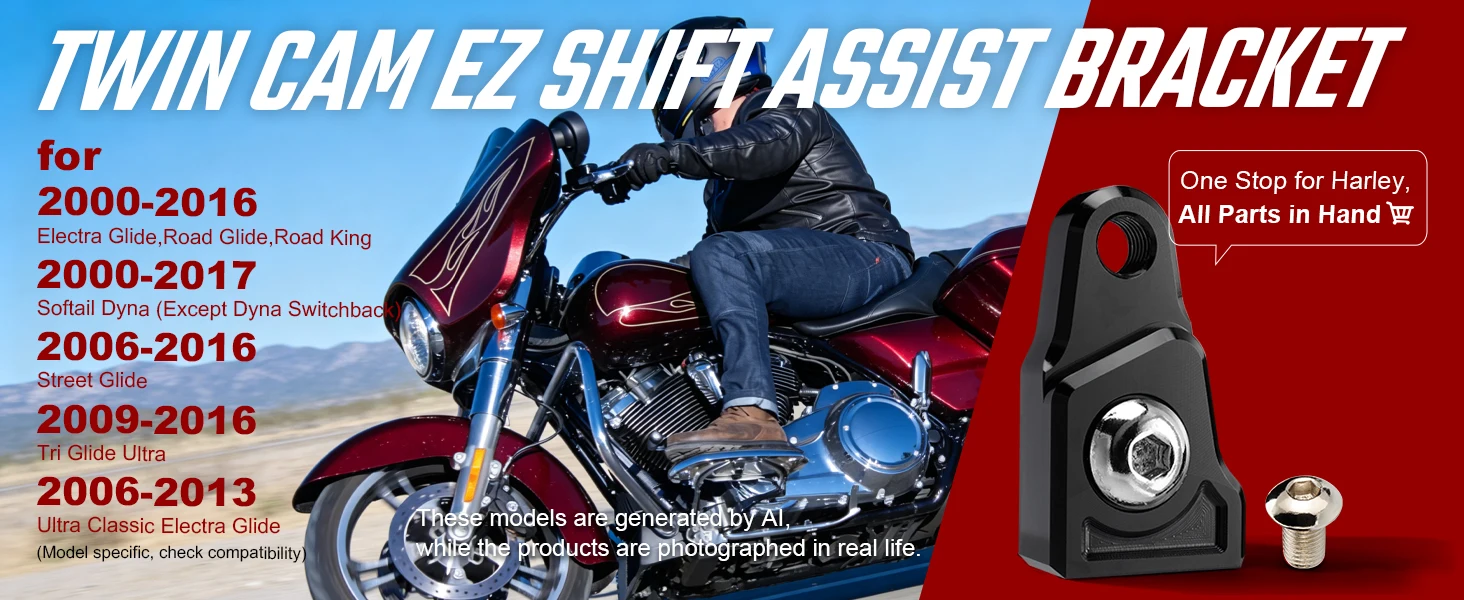 Twin Cam Shift Neutral Assist Halterung für Harley 2000-2017 Twin Cam Touring Softail Dyna – Detail 1