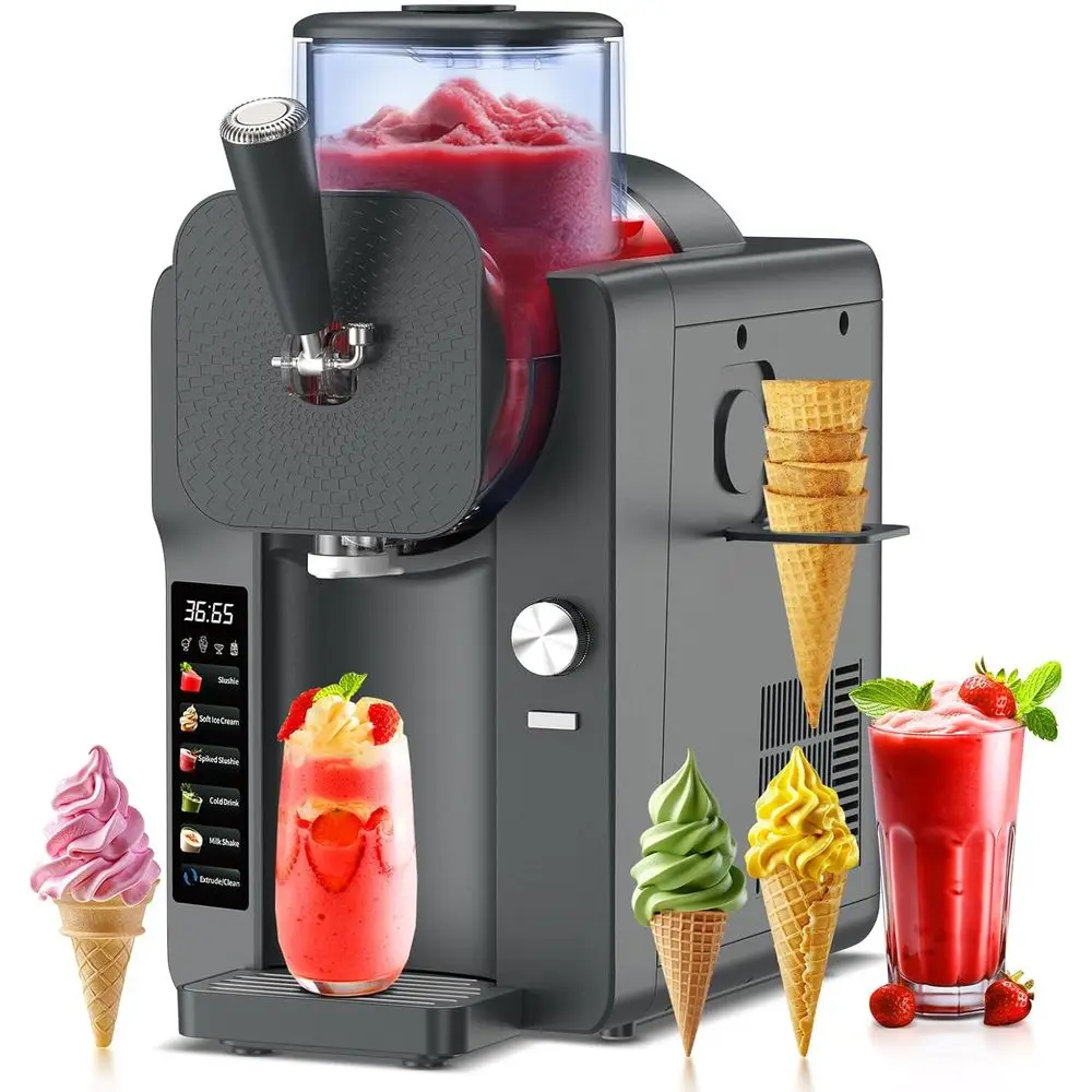 

Ice Cream Maker, Slushie hine or Home, Slushy hine 70 oz Margarita hine with 6 Preset Progs or Ice Cream, Milkshake, Cocktail, r