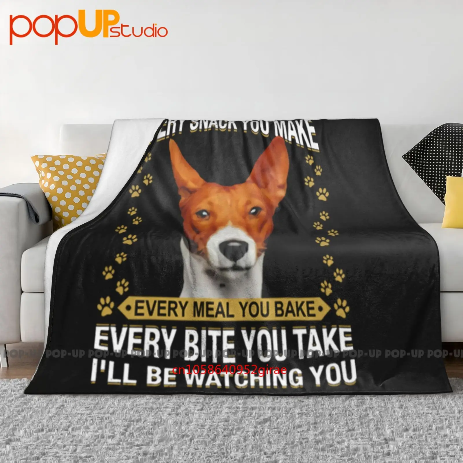 Basenji Every Snack You Make Every Meal Bake Every Bite Take Ill Be Watching You Blanket Quilt Sofa Cover Bed Covers