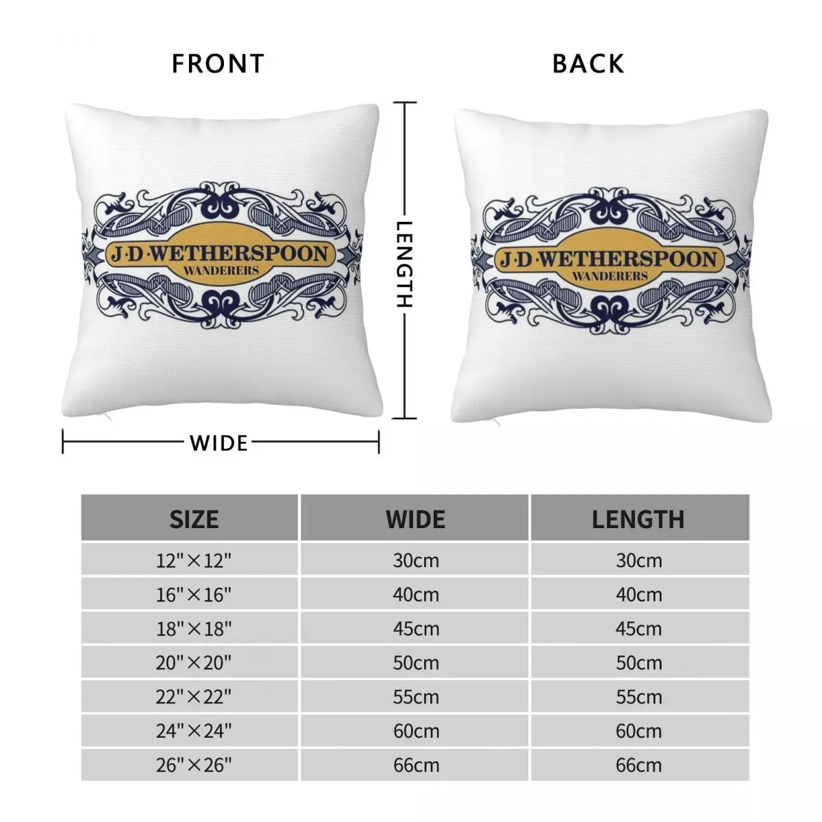 Wetherspoon Wanderers Square Pillowcase Polyester Linen Velvet Printed Zip Decorative Car Cushion Cover Wholesale