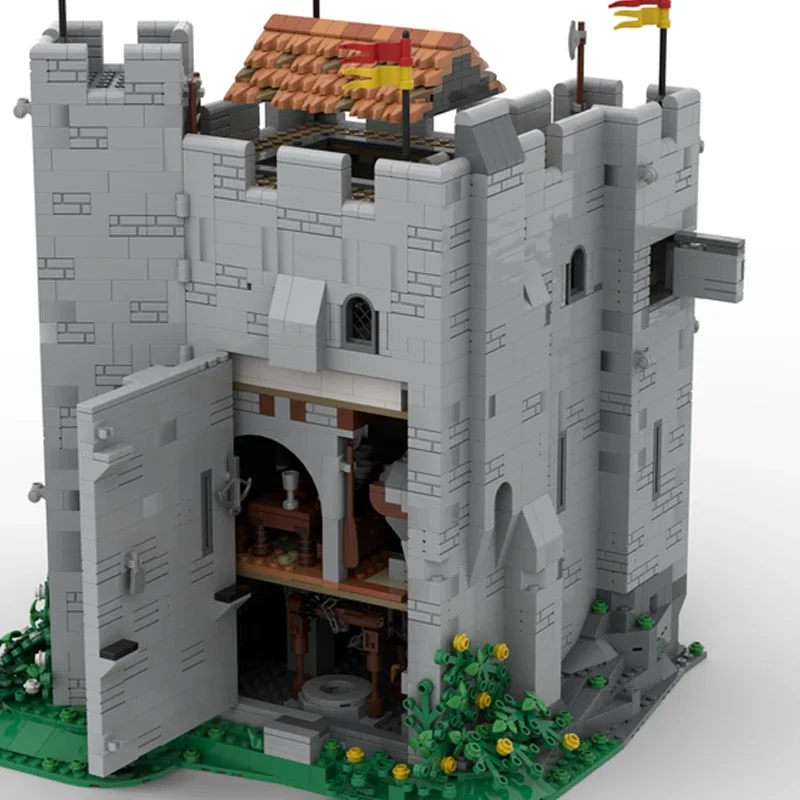 طوب بناء قلعة القرون الوسطى ، فارس ، معقل كتل الهندسة المعمارية ، موك ، هدية عسكرية