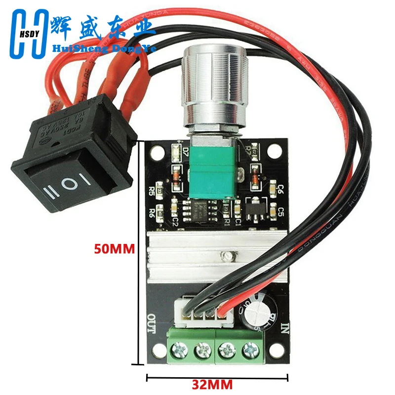 DC 6V 12V 24V 28V 3A 80W DC Motor Speed Controller PWM Snelheid verstelbare Omkeerbare Schakelaar 1203BB DC Motor Driver Omkeren