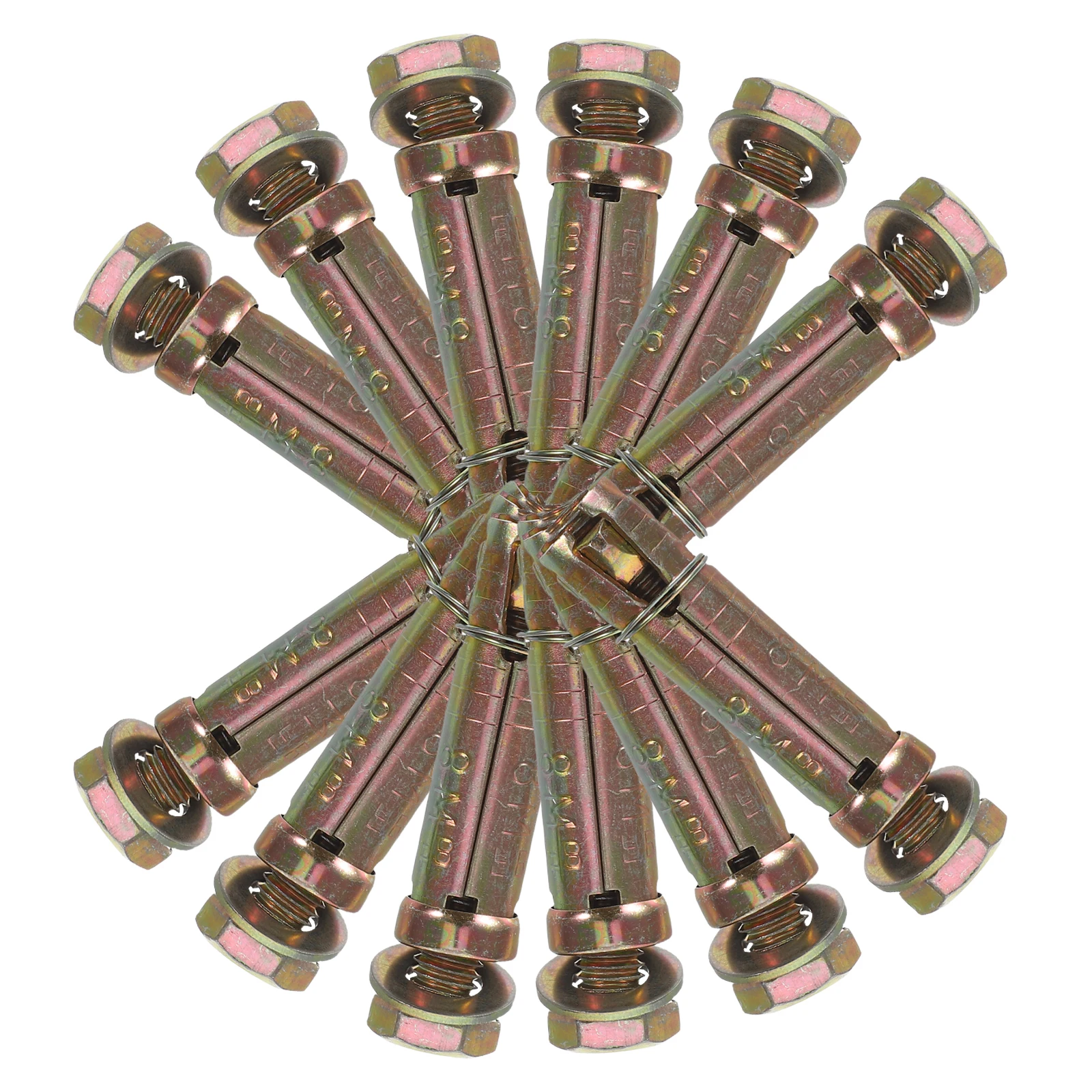 

12 Pcs Expansion Q235 Carbon Steel Heavy Duty Shield Anchor Eye Bolts Durable Reliable Easy Installation