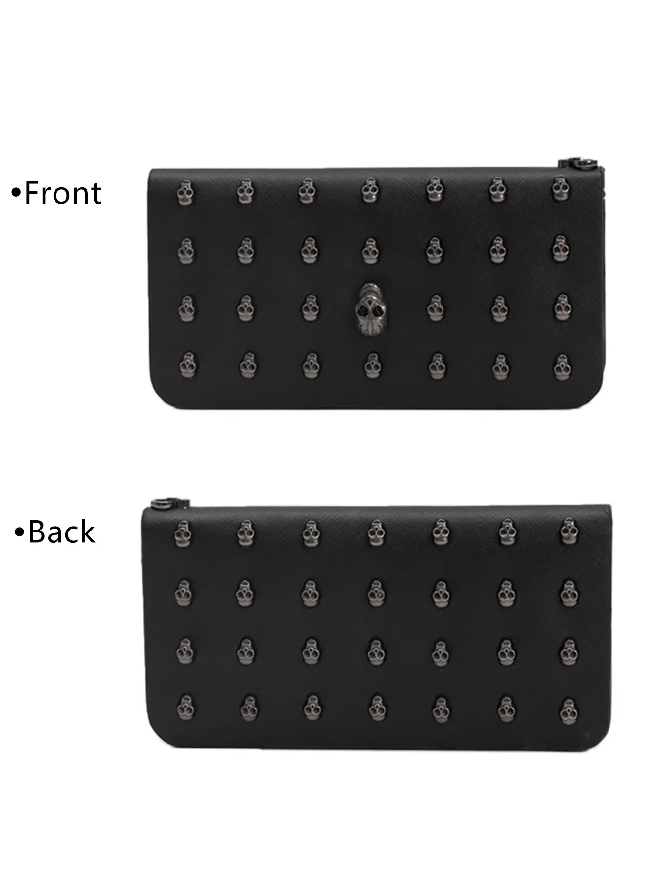 Famous Brand Luxury Pop Punk Rivets Long Women Vintage Multifunction Coin Pocket Purse Card Holder Female Clutch Wallets