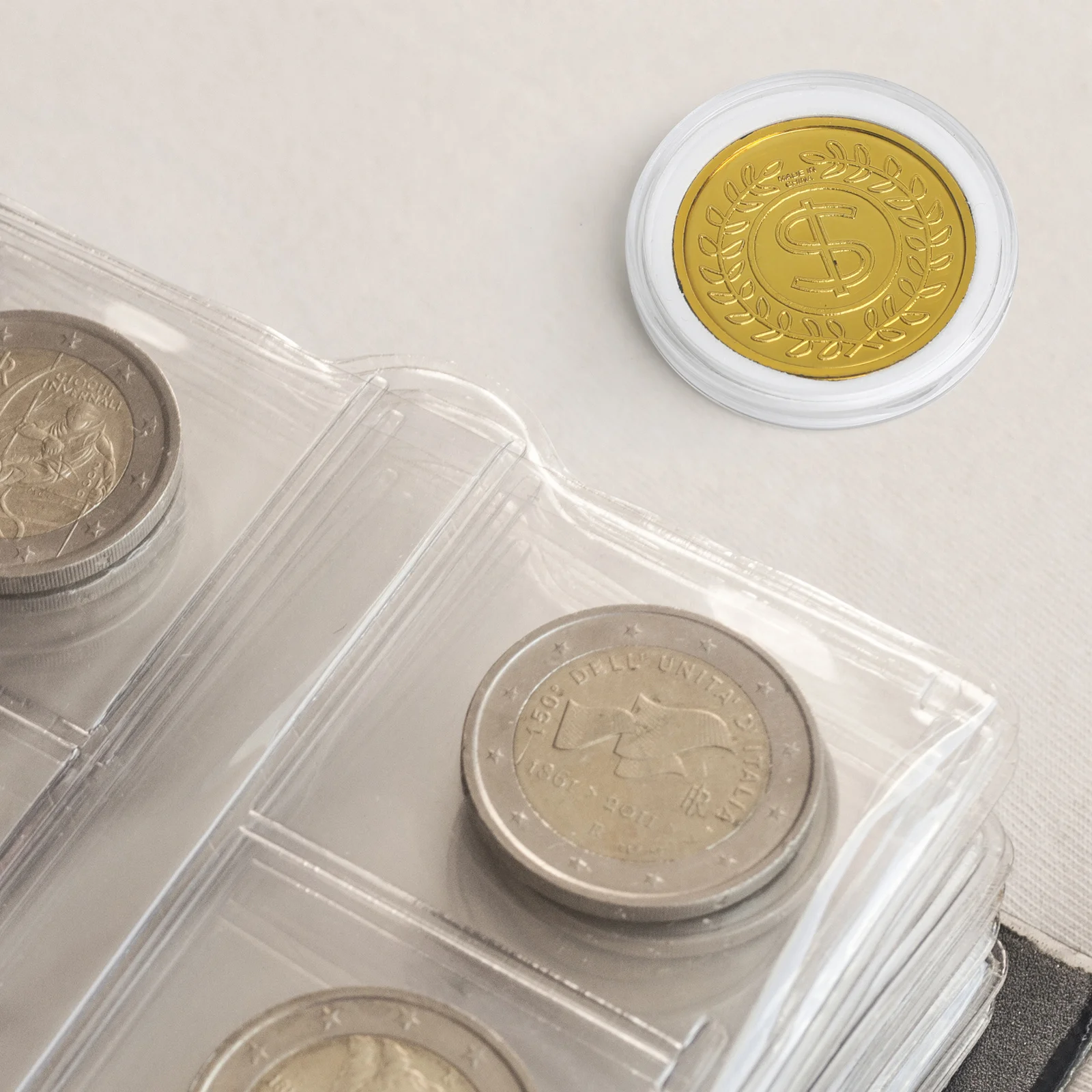 

100pcs Round Box Storage Coin Holders Clear Plastic Containers 40mm Durable Transparent Collectors Case Lightweight Display