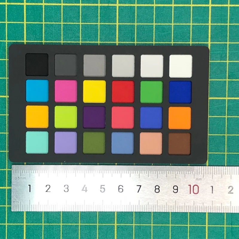 Charttu 24 ColorChecker 클래식 미니 테스트 차트 체커, 팔레트 보드, 우수한 디지털 색상 보정, 맞춤형, 64x108mm