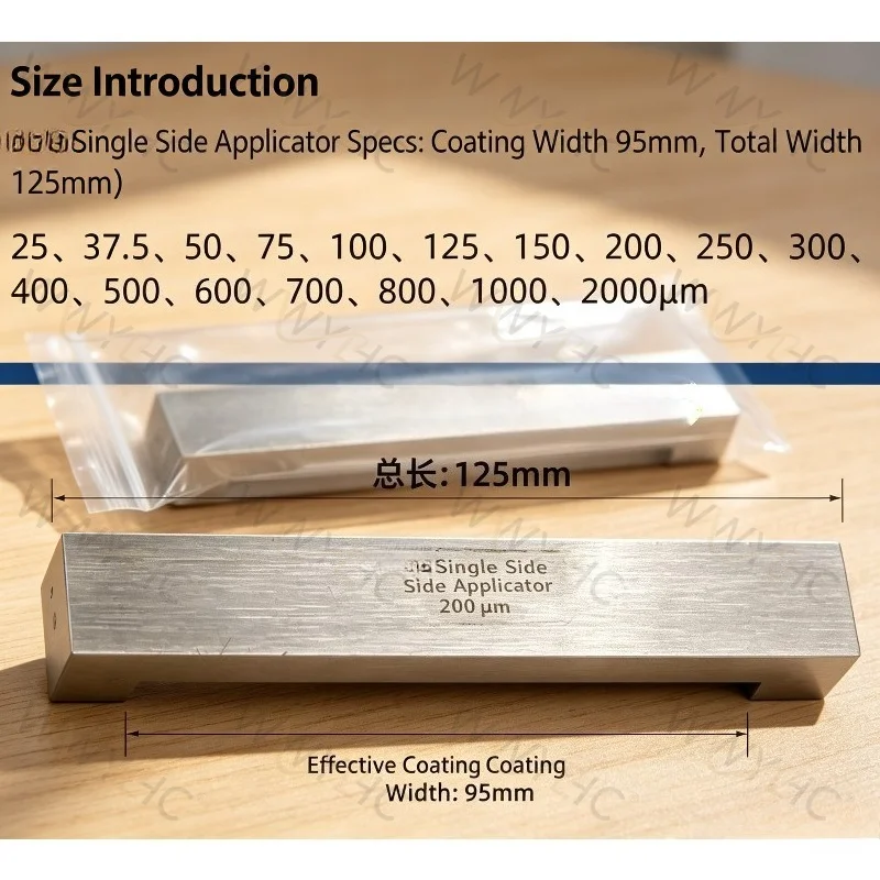 Fit for Stainless Steel Single Blade Wet Film Preparator Film Coating Device Applicator Single Sided Preparator Film Scraper