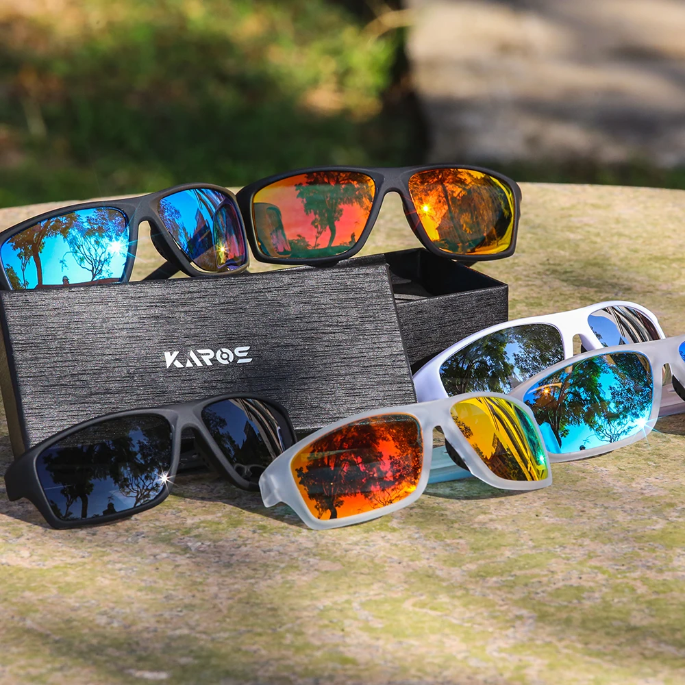 

KAROS Sleek Polarized Sports Sunglasses Unisex UV Protection Comfortable Fishing Driving Cycling Hiking Shades with Box YZ2012
