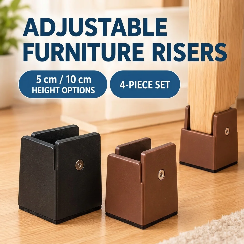 Adjustable Furniture Leg Risers For Beds Tables And Cabinets