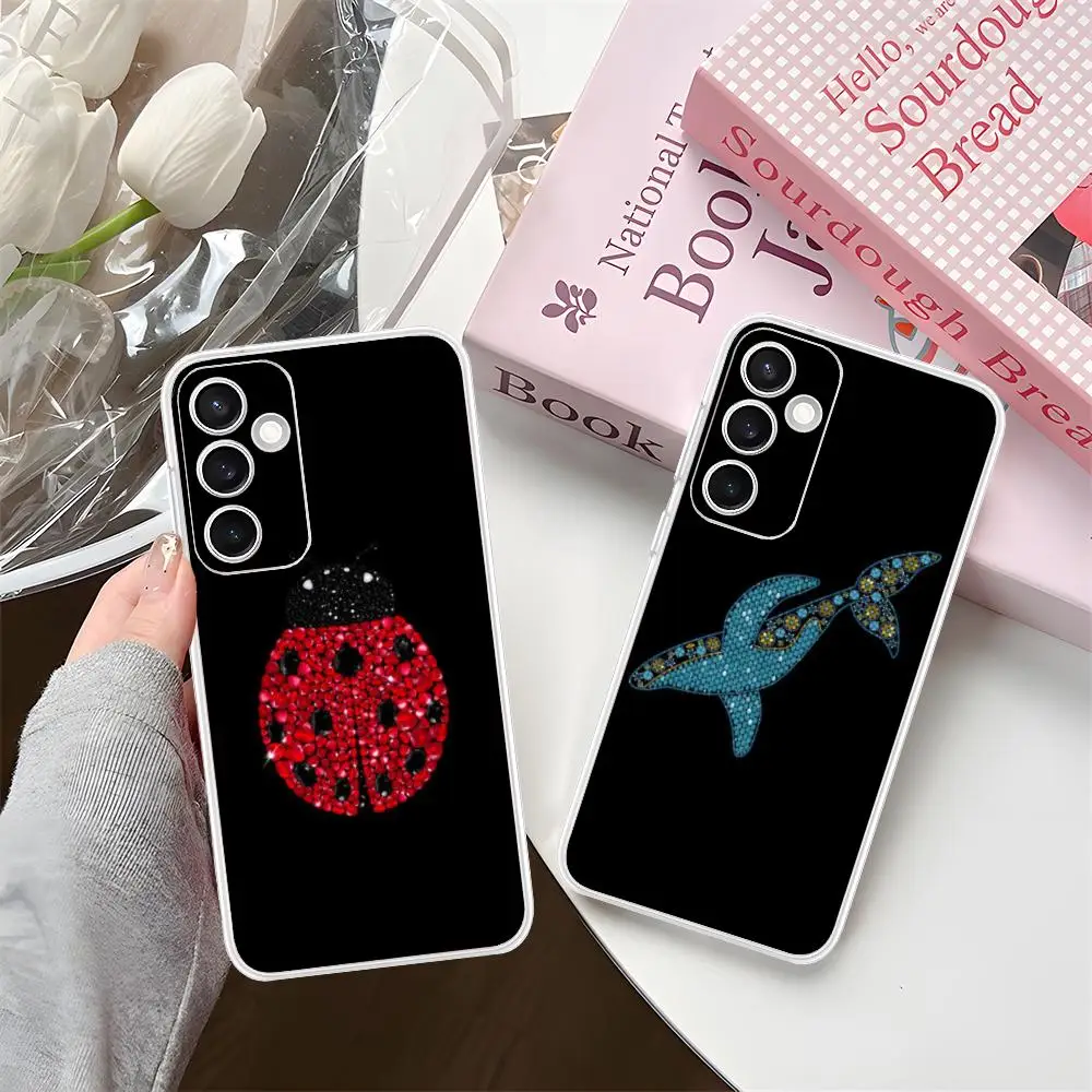 Shining Diamond Phone Case for Samsung Galaxy S25 S24 S23 S22 S21Plus FE Ultra Soft TPU Clear Shockproof Cover