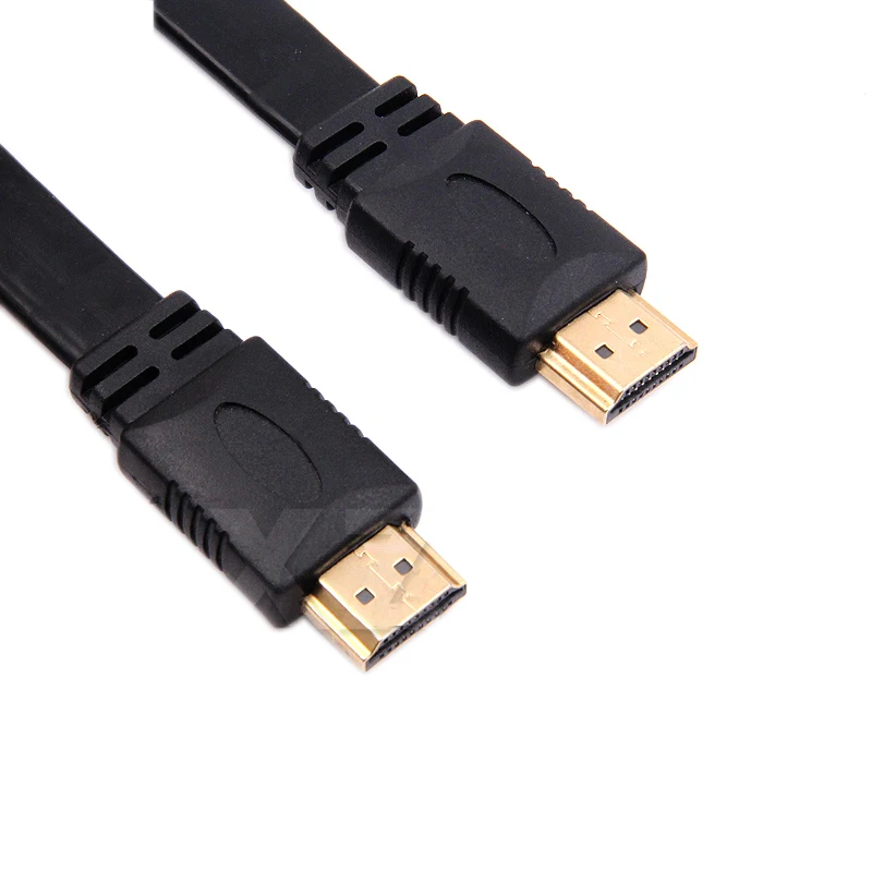 Black 30cm Full HD Short HDMI-compatible Cable Support 3D Male to Male Plug Flat Cable Cord for Audio Video HDTV TV High Quality