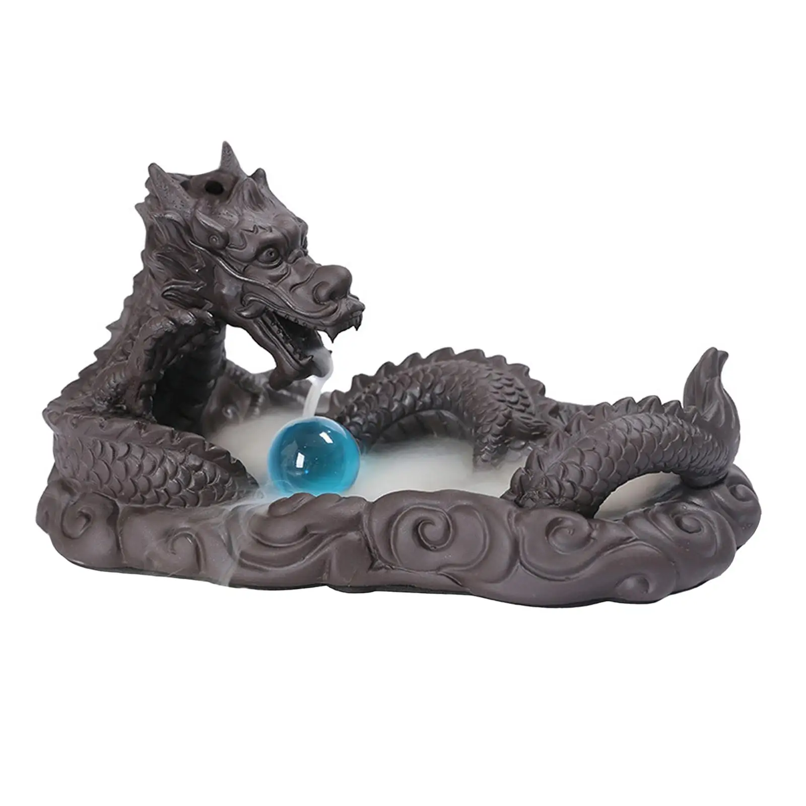 Dragon Statue Backflow Incense Burner Dragon Figurine Table Centerpiece Decor Tabletop Home Fragrance for Living Room Cabinet