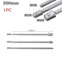 200mm Electric Wrench Extension Bar Impact Sockets Adapter Hex Shank To 1/4 3/8 1/2 Extension Bit Rod Quick Change Hand Tools