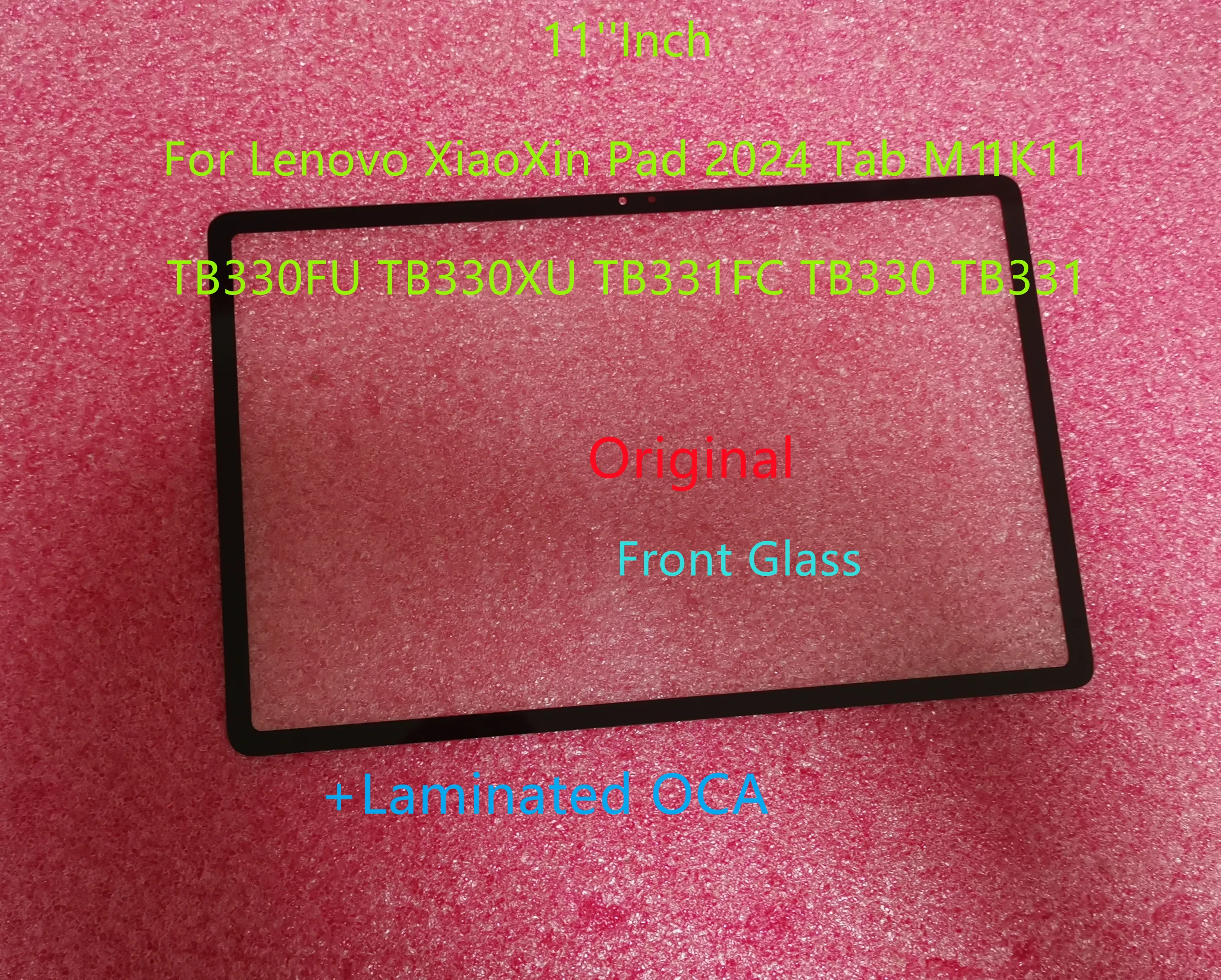New 11'' Inch For Lenovo XiaoXin Pad 2024 Tab M11 K11 TB331 TB330 TB331FC TB330XU TB330FU Front Glass Touch Screen+Laminated OCA