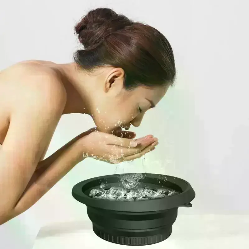 Draagbare Gezicht Ijs Bad Kom Voor Gezichtsbehandelingen Plunge Dompelen Gezicht Opvouwbare Ijs Gezichtsbehandelingen Wastafel Gezichtsbehandelingen Huidverzorging Tool Voor Thuis Reizen