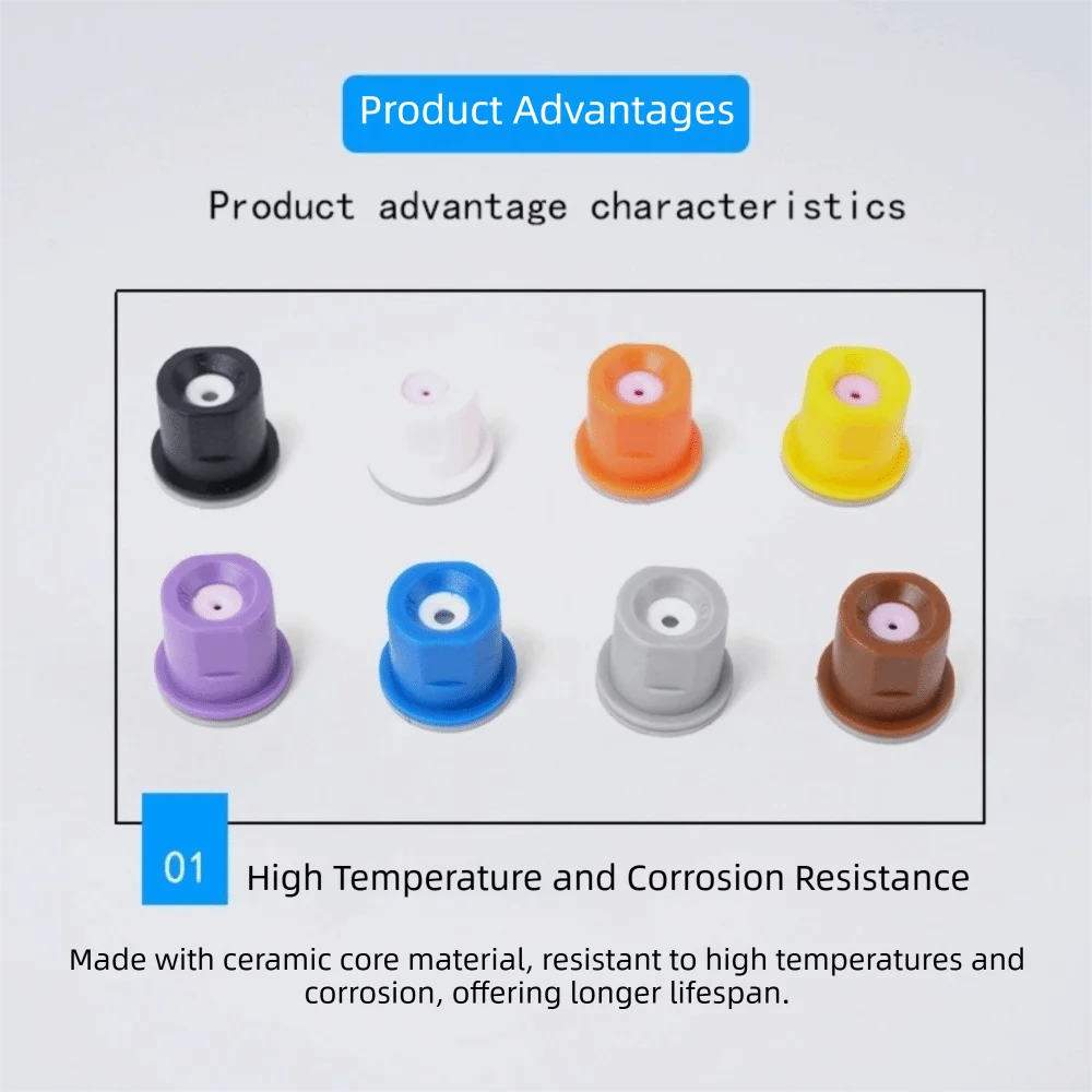 80 Degree Agricultural Sprayer Nozzle Ceramic Core Anti-drip Ceramic Hollow Cone Nozzle High Pressure Nozzle