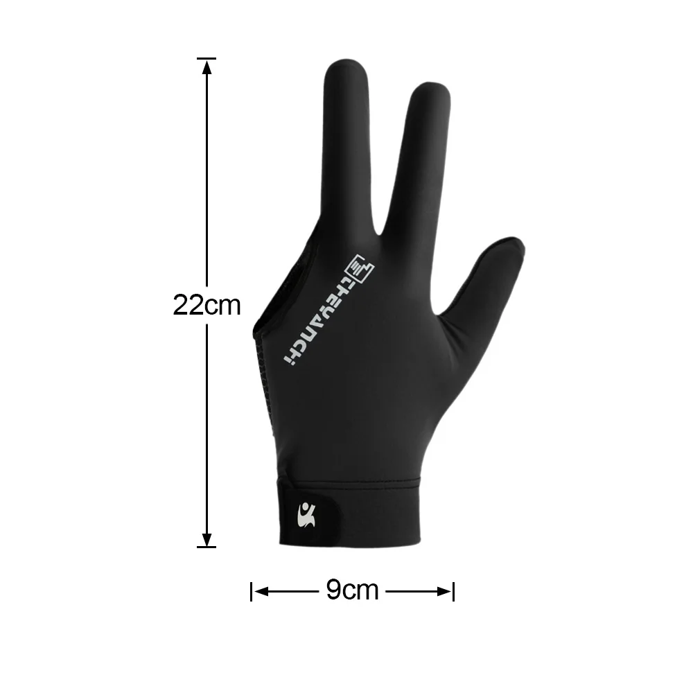 3 dedos shooters luvas jogador de bilhar confortável luva de bilhar 3 dedos luvas de piscina leve luva de mesa de bilhar