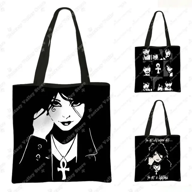 Gesty śmierci Sandman drukuj Tote Bag Sandman Morpheus kobiety torebka duża pojemność torby na ramię wielokrotnego użytku torba na zakupy