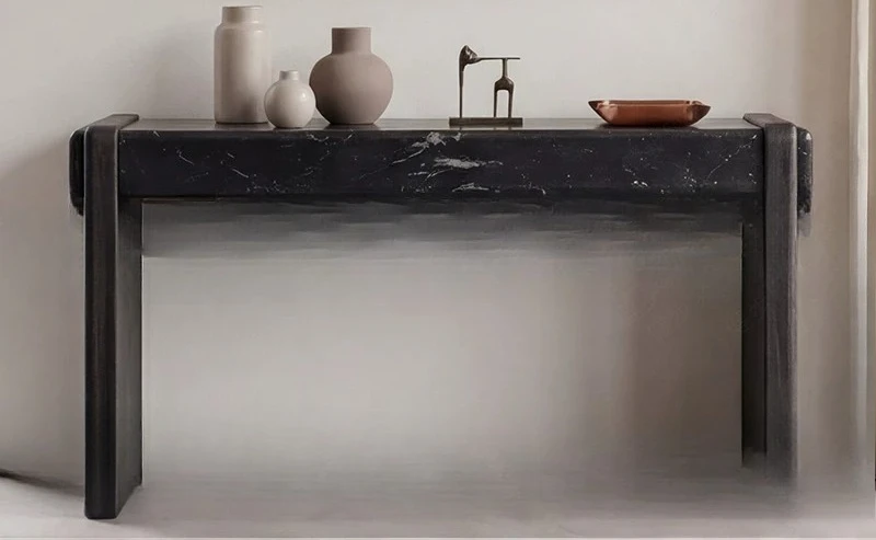 Modern marble storage rectangular high-value entrance table