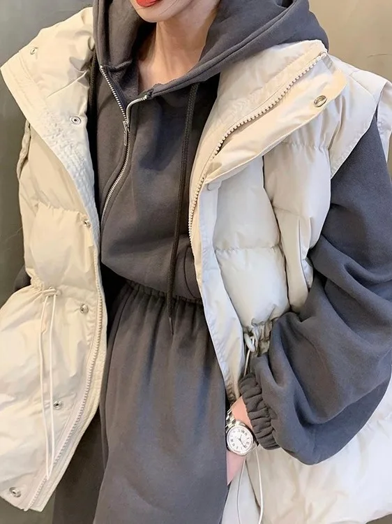 

Зимний модный свободный женский жилет с воротником-стойкой, пальто для хлеба, теплая верхняя одежда, дизайн Sense, повседневный, удобный, мягкий материал