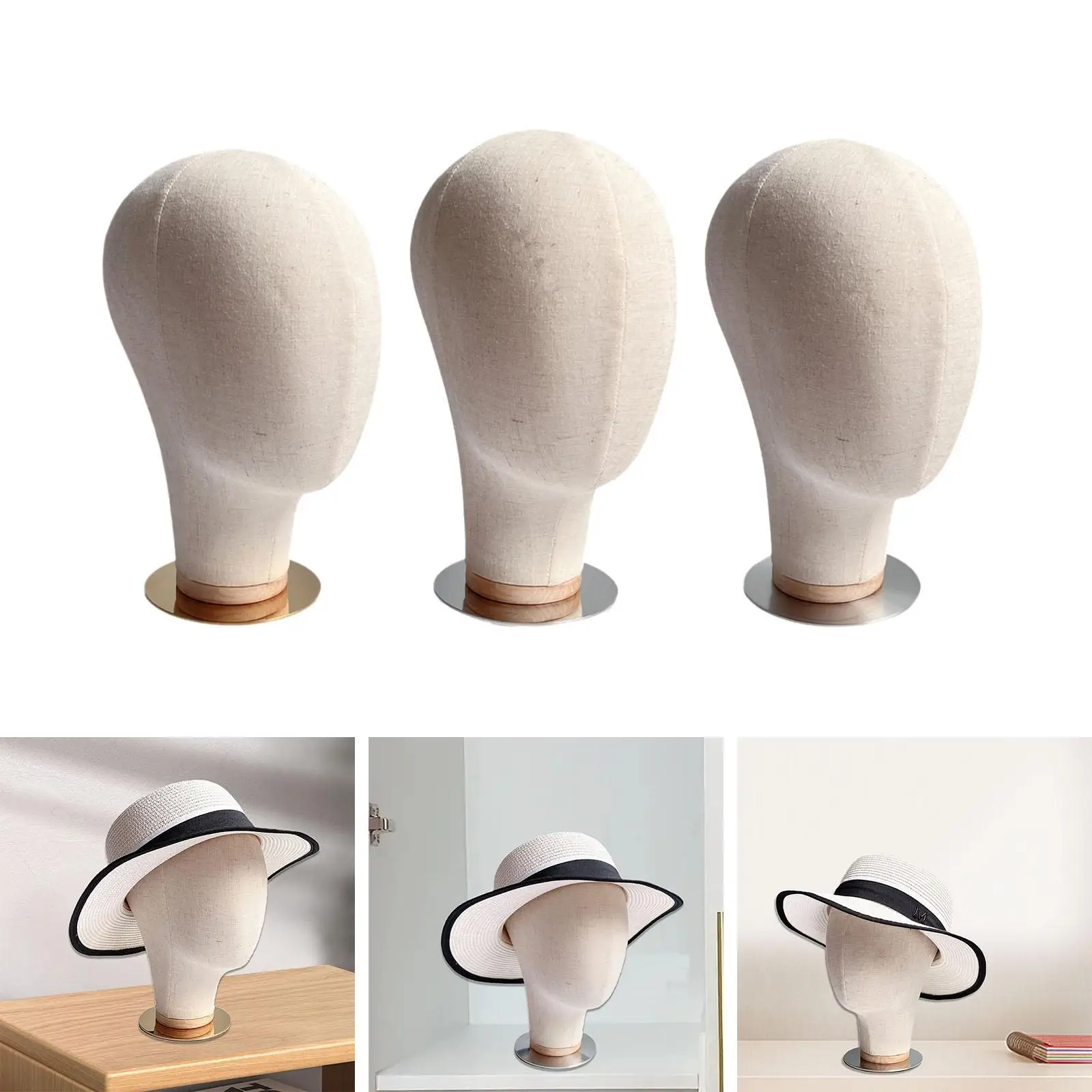 Hat Rack Smooth Surface Sturdy Multifunctional Lightweight Wig Making Metal Base Hat Display Stand for Shopping Mall Accessories