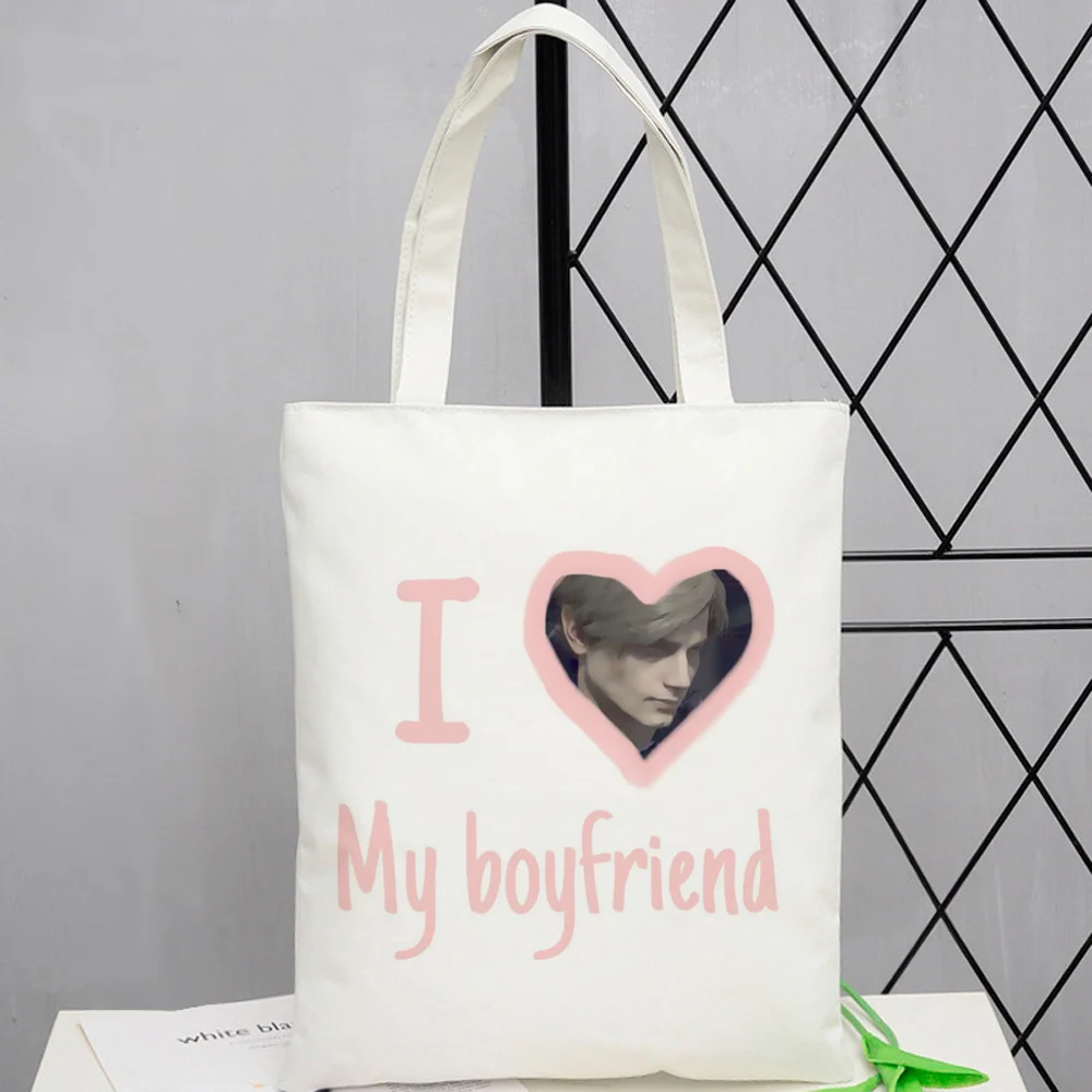 Leon Kennedy tote bag foldable torba na zakupy bolsas de tela canvas  reusable femme