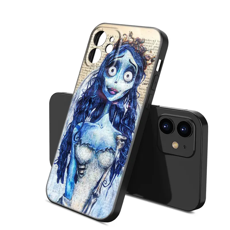 The Movie Corpse Bride Phone Case For Apple iPhone 12 13 Mini 11 14 15 Pro Max 7 8 Plus X XR XS SE 2020 2022 Black Silicone Case