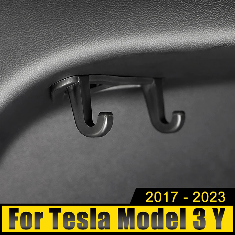 

ABS Car Rear Trunk Hook Storage Holder Luggage Bag Umbrella Hanger Hooks For Tesla Model 3 Y 2017 2018 2019 2020 2021 2022 2023