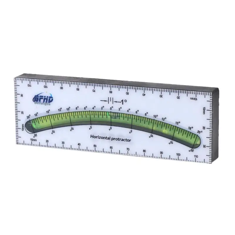 Plastic Inclinometer Slope Angle Ruler Spirit Level Bubble For RV Home Improvement 0-20 Degree Length 120mm