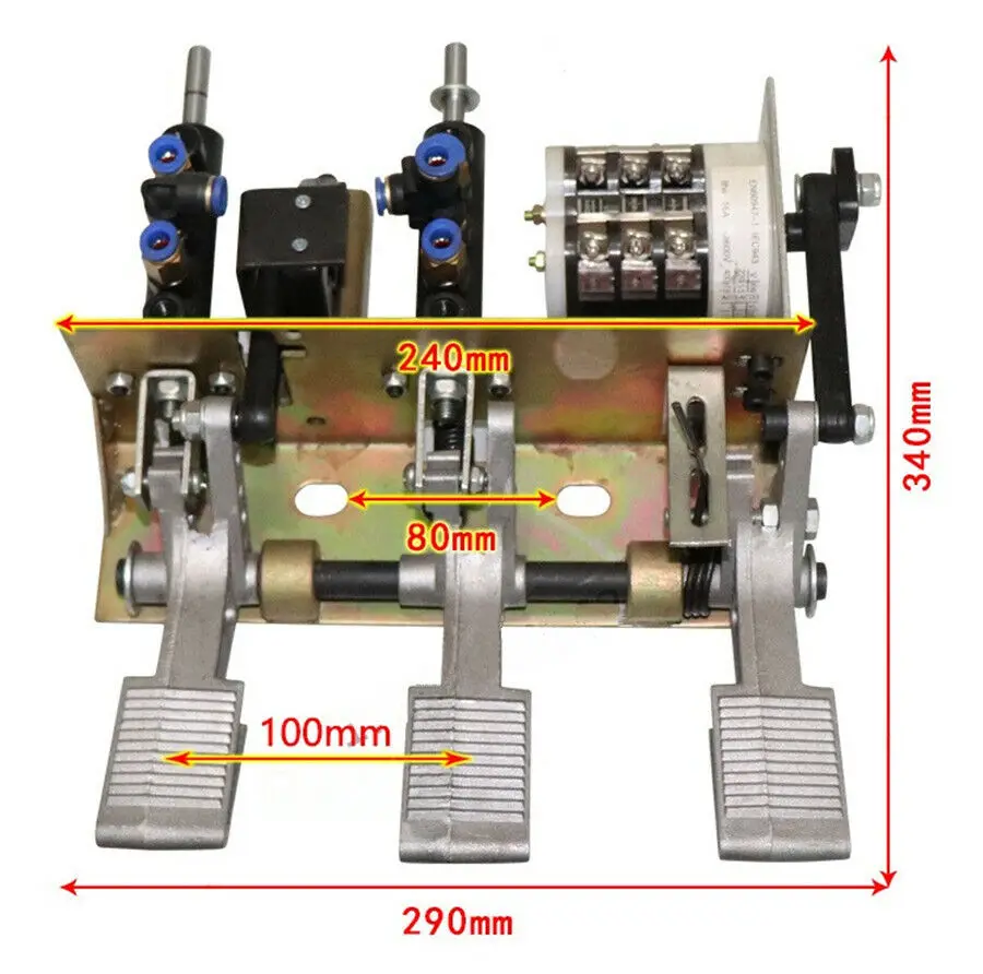 Foot Pedal Assembly Tire Removal Machine Chassis Accessories Tire Changer Steel Frame 3 Pedal 3-legged with Switch