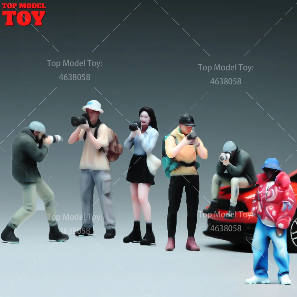 

1/64 1/43 1/24 1/18 Scale Photographer Taking Photos 3D Print Female Male Scene Props Figures Model For Cars Vehicles Diorama