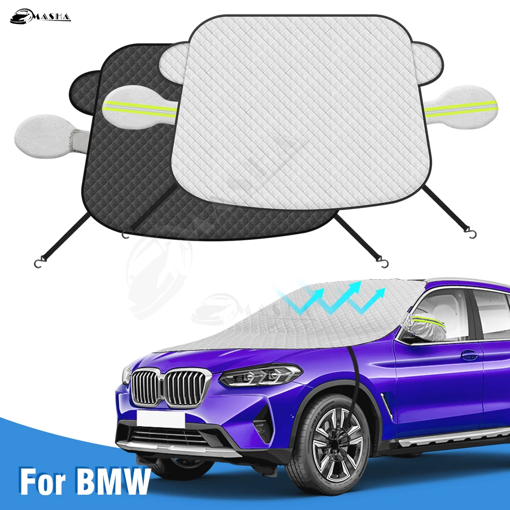 Sunshade Cover for BMW X3 2018 - 2021 2022 2023 Car Windshield Snow Sun Shade Automobile Magnetic Cover Front Windscreen Cover