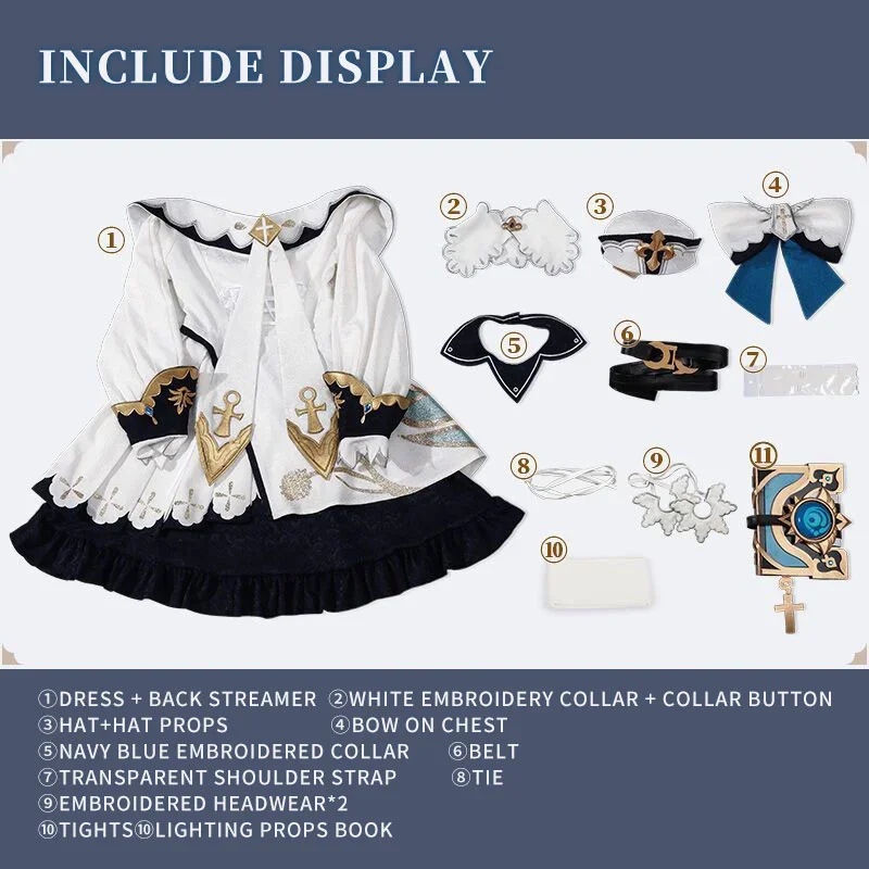 لعبة Genshin تأثير ازياء تأثيري باربارا ، فتاة مجموعة كاملة ، زي أنيمي ، ملابس حفلة هالوين ، شعر مستعار لعب الأدوار