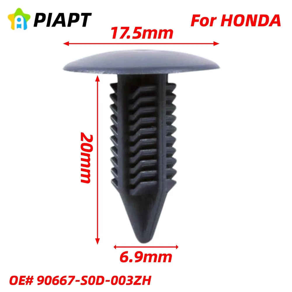 50PCS OE#90667-S0D-003 Headliner Trunk Garnish Deck Lid Trim Retainer Clips For Honda Accord Civic CR-V