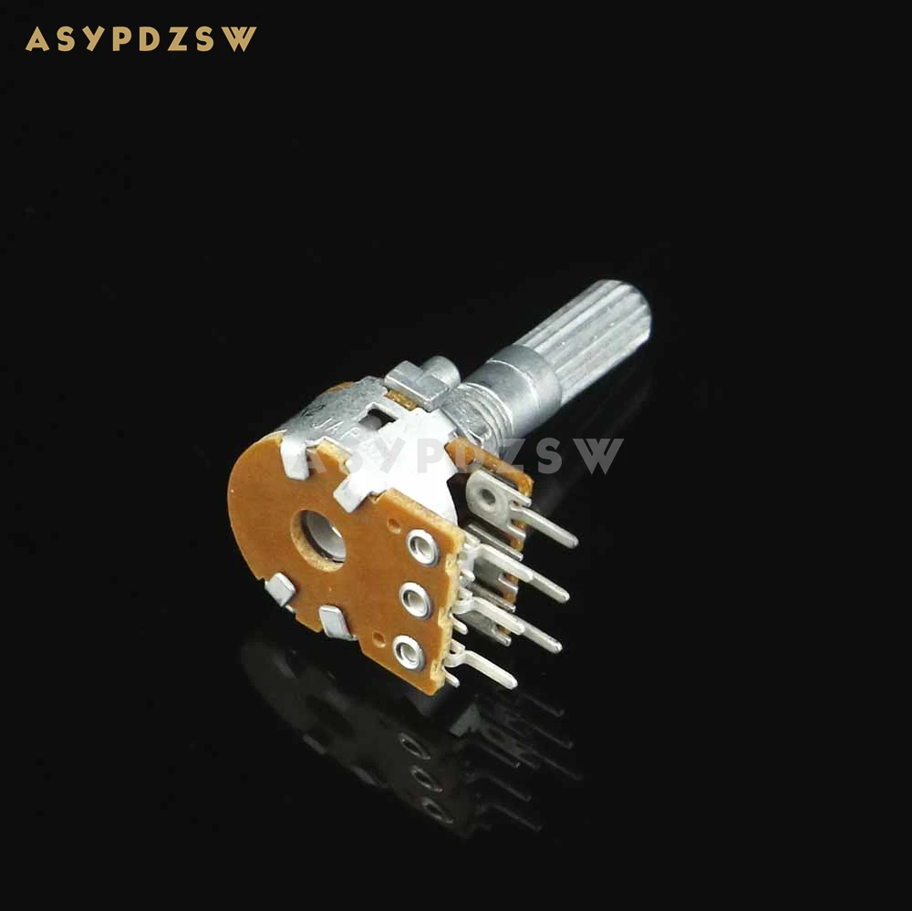 6-PIN Original ALPS Type-16 Gear handle volume potentiometer RK16 50KAX2 100KAX2