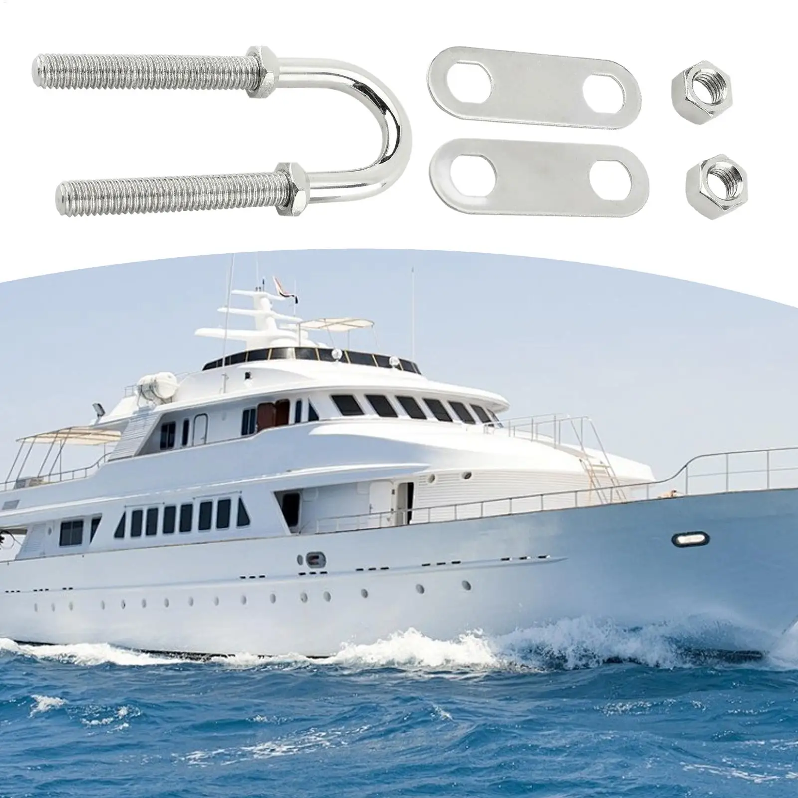 

U-образный болт из нержавеющей стали, сверхмощная фурнитура из нержавеющей стали, U-образный болт для лодок, якоря для яхт, оборудование для палубы, обслуживание док-станции