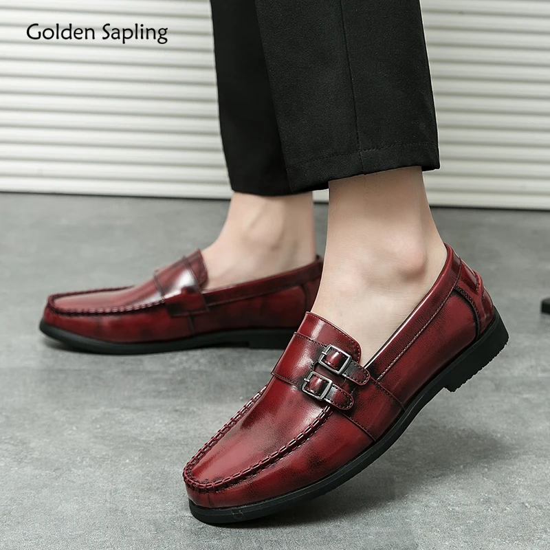 

Golden Sapling Loafers Man Fashion Driving Flats Fashion Men's Casual Shoes Comfortable Party Loafers Leisure Business Male Shoe