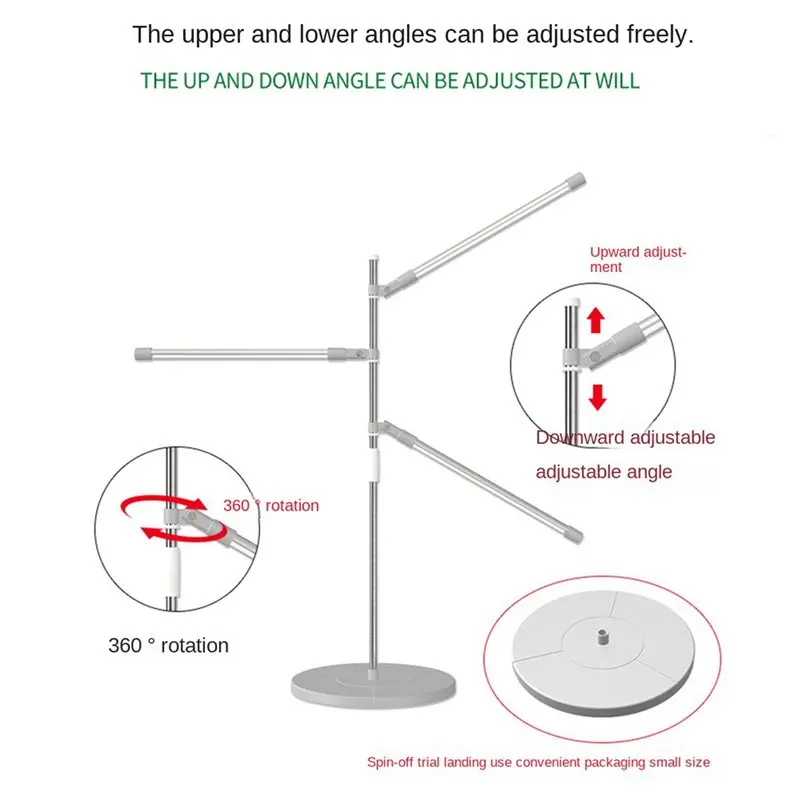 【خفض السعر】2X LED تنمو ضوء الطيف الكامل نمو النبات ضوء الارتفاع قابل للتعديل عكس الضوء تزايد مصباح مع الموقت للداخلية P #4