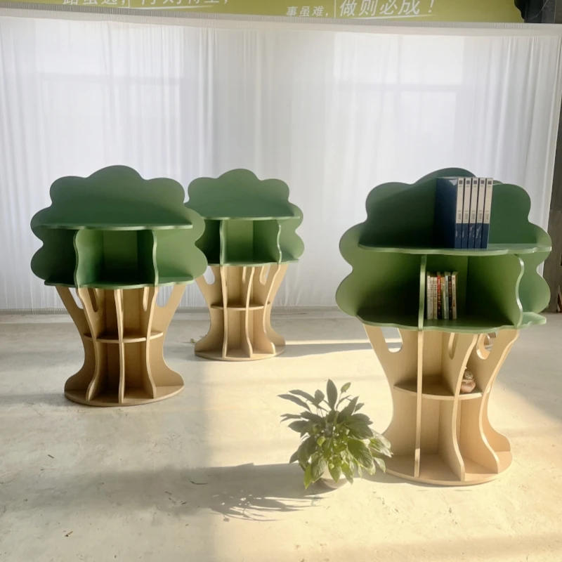 خزانة كتب حديثة متعددة الوظائف يمكن أن تكون أرفف مدرسية بتصميم على شكل شجرة لغرفة نوم الأطفال بشكل جميل