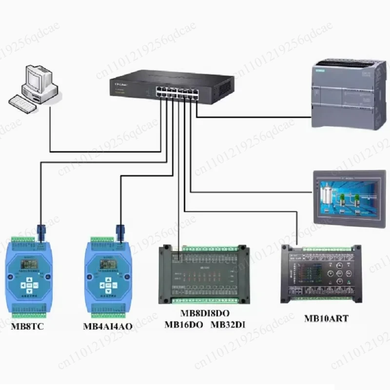 PT100 PT1000 10-channel platinum resistor high-precision temperature acquisition module Ethernet MODBUS RS485