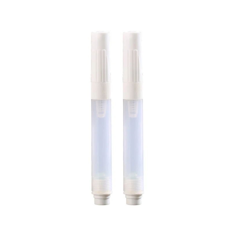 2 Pcs 5mm Round Head Refillable Acrylic Paint Markers Empty Acrylic Markers Fillable Paint Pen Clear Pen Tube for Art