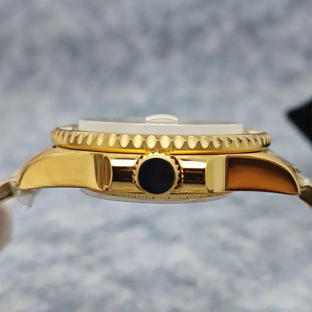 Gold Watch Case 40MM Case Set for NH35A/NH36A Mechanical Movement Case+Strap with Sapphire Crystal  Nh35 Watch Case Accessories