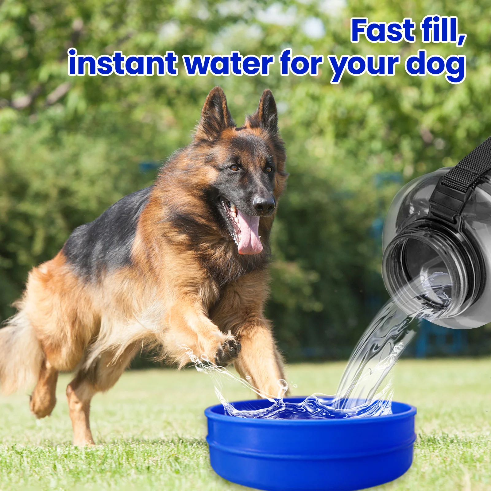 

50 oz Portable Dog Water Bottle for Travel Water Bowl for Dogs Leak-Proof Suitable for Large Pet Drinking
